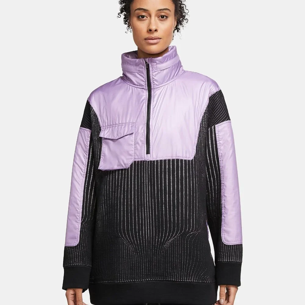 Nike Womens City Ready 1/4 Zip Training Jacket Purple Size CV0303-589 Run - Picture 1 of 8